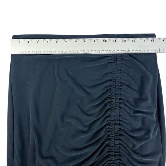 Express Dark Grey Modal Stretch Pencil Skirt Elastic Waist Size Medium - Picture 4 of 6